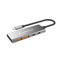 Miniatura 2 de Conceptronic HUBBIES15G 4-Port USB 3.2 Gen 2 Hub, 10Gbps, USB-C x 2, USB-A x 2, 100W USB PD, Aluminum Case
