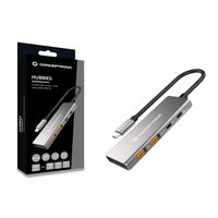 Miniatura 3 de Conceptronic HUBBIES15G 4-Port USB 3.2 Gen 2 Hub, 10Gbps, USB-C x 2, USB-A x 2, 100W USB PD, Aluminum Case
