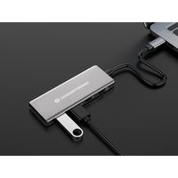 Miniatura 5 de Conceptronic HUBBIES15G 4-Port USB 3.2 Gen 2 Hub, 10Gbps, USB-C x 2, USB-A x 2, 100W USB PD, Aluminum Case