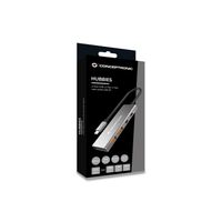 Miniatura 10 de Conceptronic HUBBIES15G 4-Port USB 3.2 Gen 2 Hub, 10Gbps, USB-C x 2, USB-A x 2, 100W USB PD, Aluminum Case