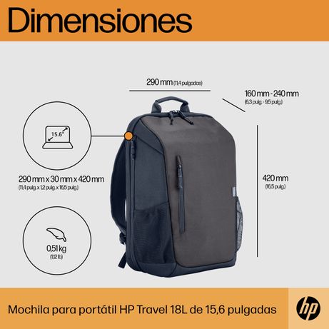 HP TRAVEL 18L 15.6 IGR LAPTOP BACKPA CK - Imagen 5 de 13 HP TRAVEL 18L 15.6 IGR LAPTOP BACKPA CK - Imagen 5 de 13