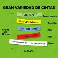 Miniatura 5 de DYMO Cinta LT 12mmx4mt -Negro/Rojo