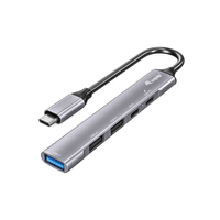 Miniatura 1 de HUB USB-C 3.2 EQUIP LIFE 2 PUERTOS USB 2.0 1 PUERTO USB 3.0 1 PUERTO USB-C + 1 PURETO USB C PD 100W  CARCASA DE ALUMINIO 128962