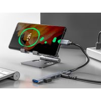 Miniatura 4 de HUB USB-C 3.2 EQUIP LIFE 2 PUERTOS USB 2.0 1 PUERTO USB 3.0 1 PUERTO USB-C + 1 PURETO USB C PD 100W  CARCASA DE ALUMINIO 128962