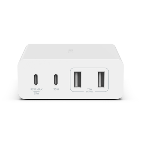 CARGADOR DE SOBREMESA BELKIN WCH010VFWH 2XUSB-C 2XUSB-A GAN BOOST CHARGE 108 BLANCO - Imagen 1 de 5 CARGADOR DE SOBREMESA BELKIN WCH010VFWH 2XUSB-C 2XUSB-A GAN BOOST CHARGE 108 BLANCO - Imagen 1 de 5