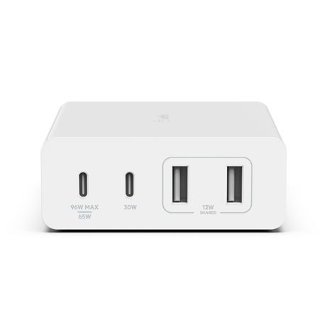CARGADOR DE SOBREMESA BELKIN WCH010VFWH 2XUSB-C 2XUSB-A GAN BOOST CHARGE 108 BLANCO - Imagen 2 de 5 CARGADOR DE SOBREMESA BELKIN WCH010VFWH 2XUSB-C 2XUSB-A GAN BOOST CHARGE 108 BLANCO - Imagen 2 de 5