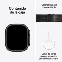 Miniatura 9 de Apple Watch Ultra 3 GPS + Cellular 49mm Black Titanium Case with Black Titanium Milanese Loop - Small