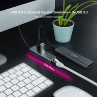Miniatura 4 de CONVERSOR NANO CABLE USB3.0 - ETHERNET+ 3 USB3.0 15CM