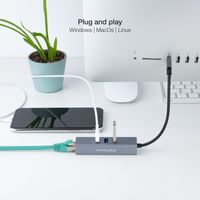 Miniatura 5 de CONVERSOR NANO CABLE USB3.0 - ETHERNET+ 3 USB3.0 15CM