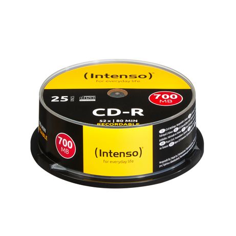 Intenso CD-R 700MB/80min tubo 25 unidades - Imagen 2 de 2 Intenso CD-R 700MB/80min tubo 25 unidades - Imagen 2 de 2