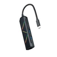 Miniatura 2 de HUB NANO CABLE USB-C/CONVERSOR USB-C A 2XUSB-A/ USB-C PD/ HDMI/ RJ45 15CM NEGRO