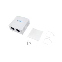 Miniatura 5 de ROSETA DE SUPERFICIE EQUIP 235216 CATEGORIA 6A 2 HEMBRA RJ45 COLOR BLANCO