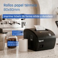 Miniatura 4 de iggual Caja 50 rollos papel térmico 80x80x13 mm