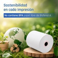 Miniatura 8 de iggual Caja 50 rollos papel térmico 80x80x13 mm