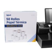 Miniatura 12 de iggual Caja 50 rollos papel térmico 80x80x13 mm