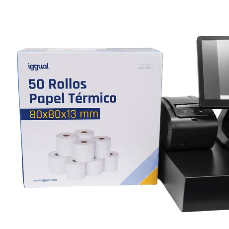 iggual Caja 50 rollos papel térmico 80x80x13 mm - Imagen 12 de 17 iggual Caja 50 rollos papel térmico 80x80x13 mm - Imagen 12 de 17