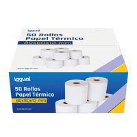 Miniatura 13 de iggual Caja 50 rollos papel térmico 80x80x13 mm