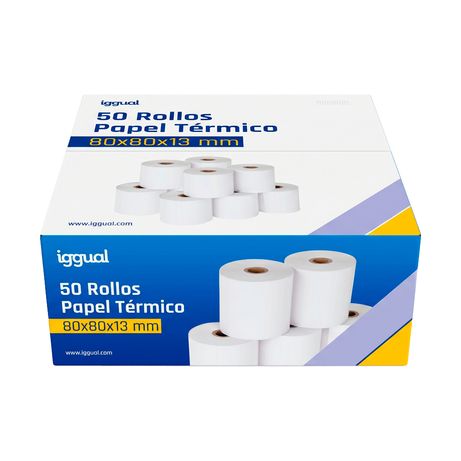 iggual Caja 50 rollos papel térmico 80x80x13 mm - Imagen 17 de 17 iggual Caja 50 rollos papel térmico 80x80x13 mm - Imagen 17 de 17