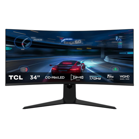 MONITOR GAMING TCL 34R83Q 34" CURVO Ultra WQHD (3440 x 1440), 1MS, 170HZ, HDMI, DP, USB-C - Imagen 1 de 11 MONITOR GAMING TCL 34R83Q 34" CURVO Ultra WQHD (3440 x 1440), 1MS, 170HZ, HDMI, DP, USB-C - Imagen 1 de 11
