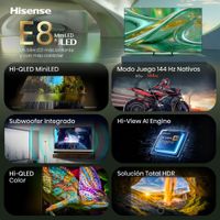 Miniatura 3 de Serie E8 MiniLED 65E8S  65 pulgadas  Hi-QLED MiniLED  Modo Juego 144 Hz Nativos  Subwoofer integrado