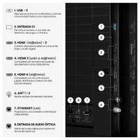 Miniatura 11 de Serie E8 MiniLED 65E8S  65 pulgadas  Hi-QLED MiniLED  Modo Juego 144 Hz Nativos  Subwoofer integrado