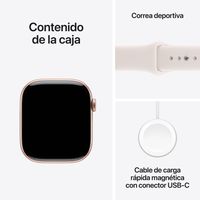 Miniatura 9 de Apple Watch Series 11 GPS + Cellular 46mm Rose Gold Aluminium Case with Light Blush Sport Band - M/L