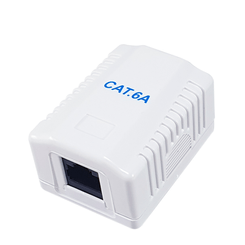 ROSETA DE SUPERFICIE EQUIP 235215 CATEGORIA 6A 1 HEMBRA RJ45 COLOR BLANCO