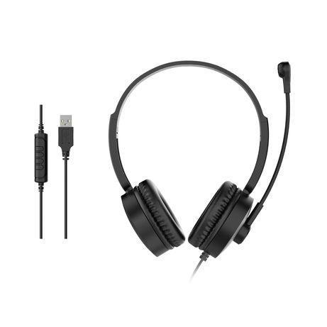HEADSET USB EQUIP LIFE MICROFONO FLEXIBLE CONTROL DE VOLUMEN COLOR NEGRO / BLANCO - Imagen 2 de 7 HEADSET USB EQUIP LIFE MICROFONO FLEXIBLE CONTROL DE VOLUMEN COLOR NEGRO / BLANCO - Imagen 2 de 7