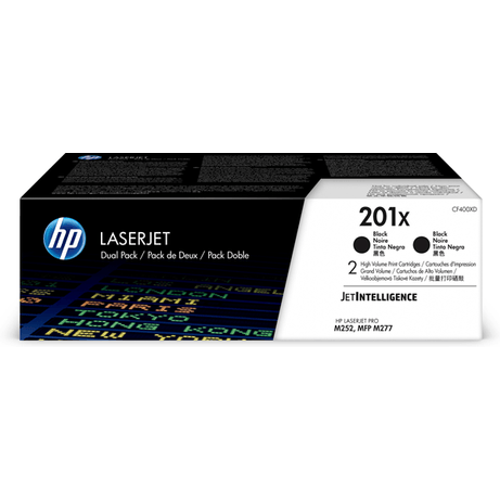 HP TONER 201XD PACK 2 NEGRO ALTA CAPACIDAD LASERJET PRO M252/M277 (CF400XD) - Imagen 1 de 2 HP TONER 201XD PACK 2 NEGRO ALTA CAPACIDAD LASERJET PRO M252/M277 (CF400XD) - Imagen 1 de 2
