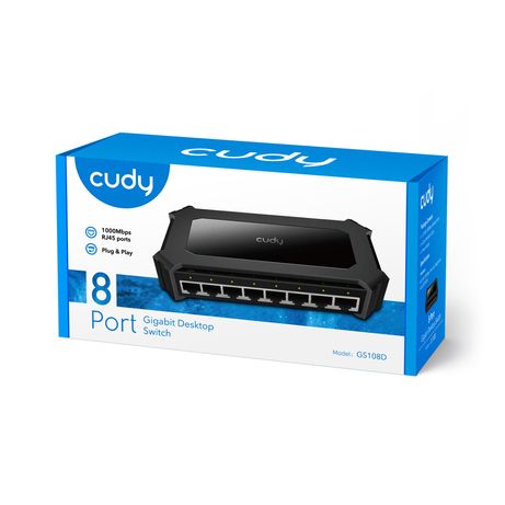SWITCH 8 PUERTOS 10/100/1000 CUDY GS108D NEGRO - Imagen 7 de 7 SWITCH 8 PUERTOS 10/100/1000 CUDY GS108D NEGRO - Imagen 7 de 7