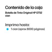 Miniatura 4 de HP Botellas de tinta GT52 Cian