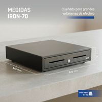 Miniatura 8 de iggual Cajón Portamonedas IRON-70 44,5cm 5+8 negro
