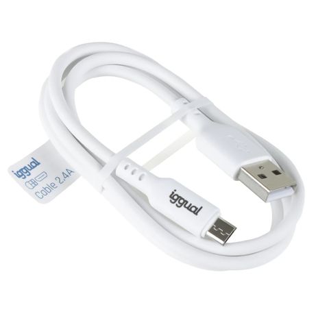 iggual cable USB-A/micro-USB 100 cm blanco - Imagen 3 de 5 iggual cable USB-A/micro-USB 100 cm blanco - Imagen 3 de 5