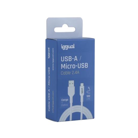 iggual cable USB-A/micro-USB 100 cm blanco - Imagen 4 de 5 iggual cable USB-A/micro-USB 100 cm blanco - Imagen 4 de 5