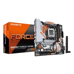 GIGABYTE AMD B850M FORCE WIFI6E Placa Base – Compatible con procesadores AMD Ryzen serie 9000, VRM digital de 8+2+2 fases, hasta 9600 MHz DDR5 (OC), GIGABYTE AMD B850M FORCE WIFI6E Placa Base – Compatible con procesadores AMD Ryzen serie 9000, VRM digital de 8+2+2 fases, hasta 9600 MHz DDR5 (OC),