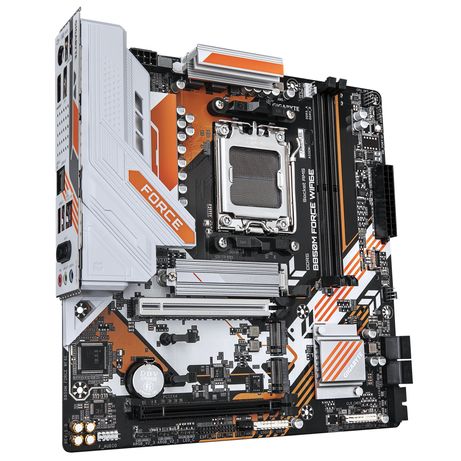 GIGABYTE AMD B850M FORCE WIFI6E Placa Base – Compatible con procesadores AMD Ryzen serie 9000, VRM digital de 8+2+2 fases, hasta 9600 MHz DDR5 (OC), - Imagen 4 de 5 GIGABYTE AMD B850M FORCE WIFI6E Placa Base – Compatible con procesadores AMD Ryzen serie 9000, VRM digital de 8+2+2 fases, hasta 9600 MHz DDR5 (OC), - Imagen 4 de 5
