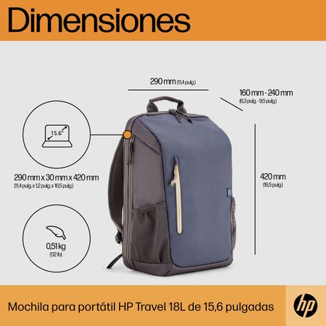 HP TRAVEL 18L 15.6 IGR LAPTOP BACKPACK - Imagen 5 de 14 HP TRAVEL 18L 15.6 IGR LAPTOP BACKPACK - Imagen 5 de 14
