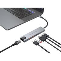 Miniatura 5 de DOCKING USB-C 6-in-1 CONCEPTRONIC 1xHDMI 4K 2xUSB-A  3.1 1xUSB-C 2xUSB-C PD140W 1xRJ45 GIGA