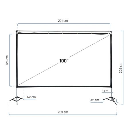iggual Pantalla exterior portable 100 221x124 cm - Imagen 5 de 6 iggual Pantalla exterior portable 100 221x124 cm - Imagen 5 de 6