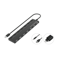 Miniatura 1 de HUB USB 2.0 CONCEPTRONIC  HUBBIES08 7 PUERTOS CON INTERRUPTORES CON ALIMENTADOR