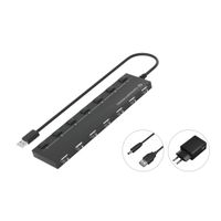 Miniatura 2 de HUB USB 2.0 CONCEPTRONIC  HUBBIES08 7 PUERTOS CON INTERRUPTORES CON ALIMENTADOR