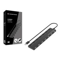 Miniatura 3 de HUB USB 2.0 CONCEPTRONIC  HUBBIES08 7 PUERTOS CON INTERRUPTORES CON ALIMENTADOR