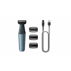 AFEITADORA CORPORAL PHILIPS SERIE 3 BG3027/05 IMPERMEABLE INALAMBRICA RECORTADOR AJUSTABLE RECARGABL