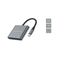 Miniatura 1 de ADAPTADOR USB-C 3EN1 CONCEPTRONIC DONN018 HDMI   USB -A 3.0 USB-C  PD 100W