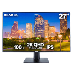 NILOX Monitor Desktop - Monitor 27", 2K, IPS, 100Hz, 2 HDMI, 1 DP, 1ms, Multimedia   27" LED IPS 2K HDMI Altavoces