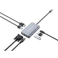 Miniatura 10 de ADAPTADOR USB-C 7IN1 CONCEPTRONIC HDMI VGA USB 3.0 LAN GIGABIT  USB-C CARGA 100W