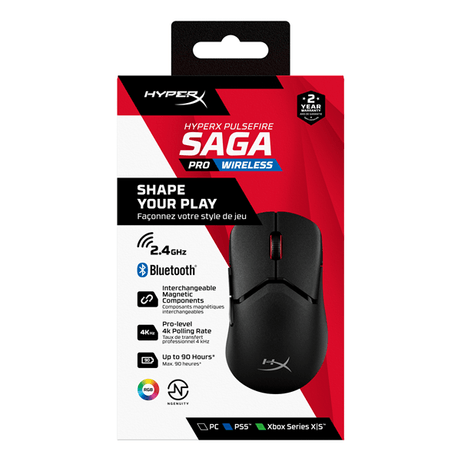 HP HYPERX PULSEFIRE SAGA PRO WIRELESS GAMING MOUSE - A2PB2AA - Imagen 1 de 9 HP HYPERX PULSEFIRE SAGA PRO WIRELESS GAMING MOUSE - A2PB2AA - Imagen 1 de 9
