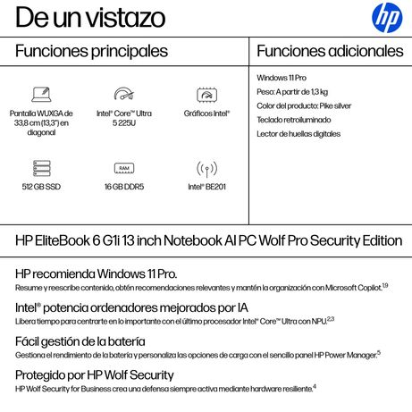 HP EB6G1i13 U5 225U 13 16GB/512 PC ES - Imagen 5 de 23 HP EB6G1i13 U5 225U 13 16GB/512 PC ES - Imagen 5 de 23