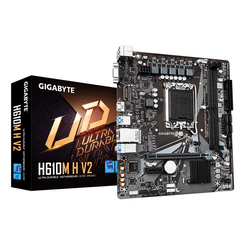 GIGABYTE Intel  H610M H V2 Placa base - Compatible con procesadores Intel Core 14th CPUs, 4+1+1 Hybrid Digital VRM, up to 5600MHz DDR5, 1xPCIe 3.0 M.2