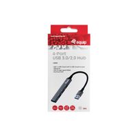 Miniatura 5 de HUB USB EQUIP LIFE USB  1 PUERTO USB 3.0 3 PUERTOS USB 2.0 CARCASA ALUMINIO